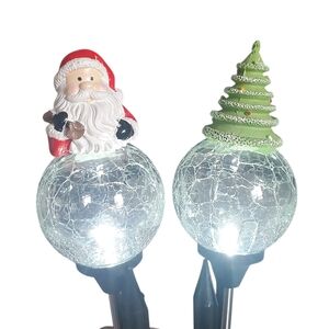NEW Festive Solar Garden Lights with Santa and Tree